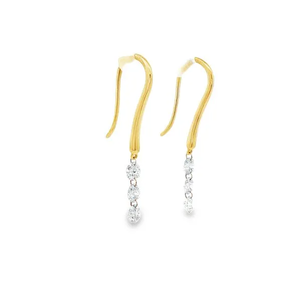 10Kt Yellow Lab Grown Diamond Earrings Image 3 S&E Jewelers Depew, NY