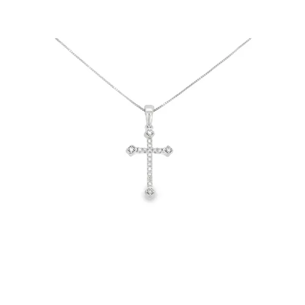 10 Karat White Gold Diamond Cross Pendant S&E Jewelers Depew, NY
