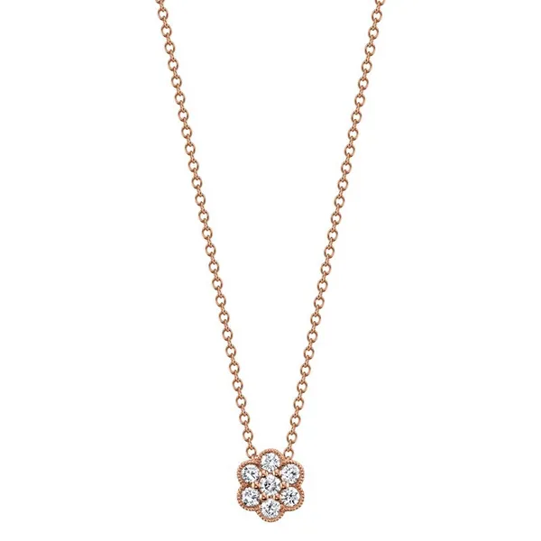 14 Karat Rose Gold Diamond Pendant S&E Jewelers Depew, NY