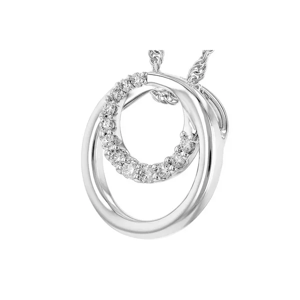 14K White Gold Diamond Pendant Image 2 S&E Jewelers Depew, NY