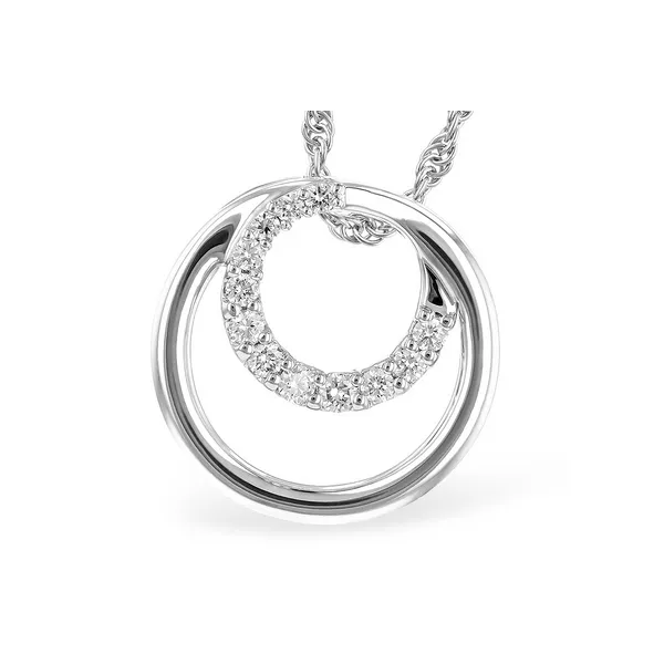 14K White Gold Diamond Pendant S&E Jewelers Depew, NY