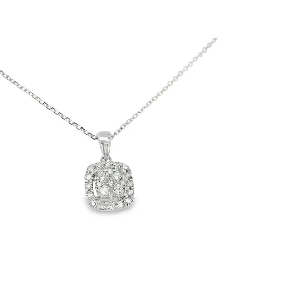 10K White Gold Diamond Pendant Image 3 S&E Jewelers Depew, NY
