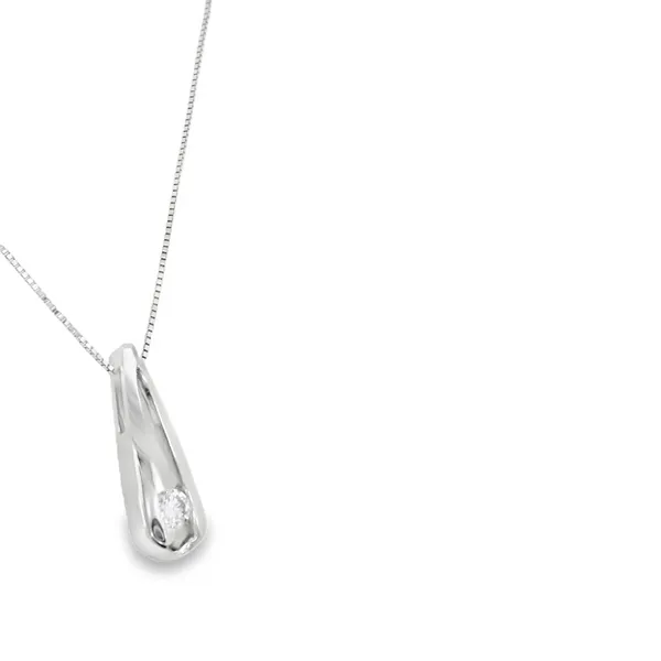 14K White Gold Diamond Pendant Image 2 S&E Jewelers Depew, NY