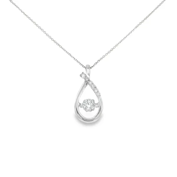14K White Gold Dancing Diamond Pendant S&E Jewelers Depew, NY