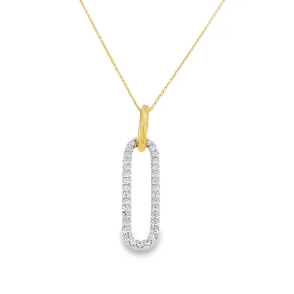 14K Yellow Gold Paperclip Link Pendant S&E Jewelers Depew, NY