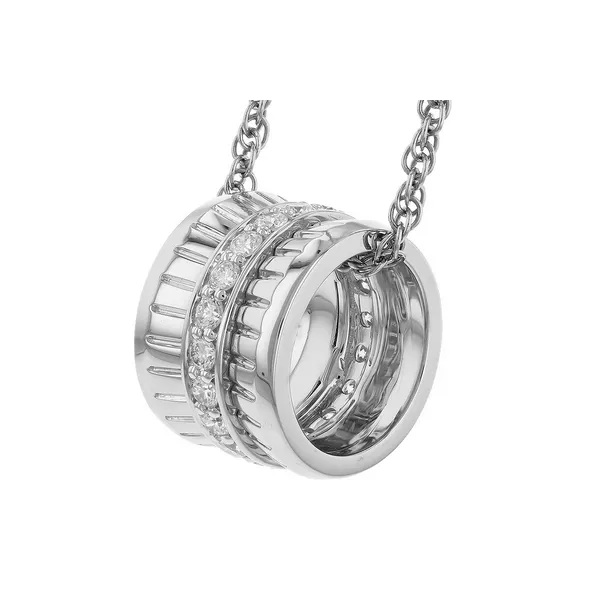 14K White Gold Diamond Pendant Image 2 S&E Jewelers Depew, NY
