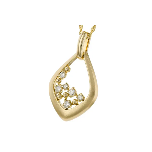 14K Yellow Gold Diamond Pendant Image 2 S&E Jewelers Depew, NY