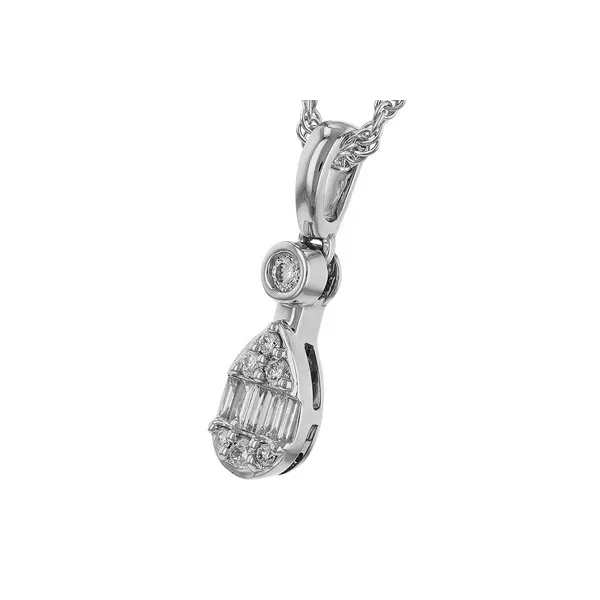 14K White Gold Diamond Pendant Image 2 S&E Jewelers Depew, NY