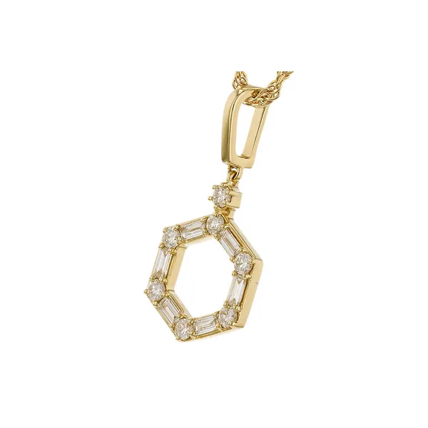 14K Yellow Gold Diamond Pendant Image 2 S&E Jewelers Depew, NY