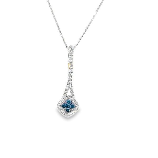 10KT Gold Diamond Blue Pendant S&E Jewelers Depew, NY