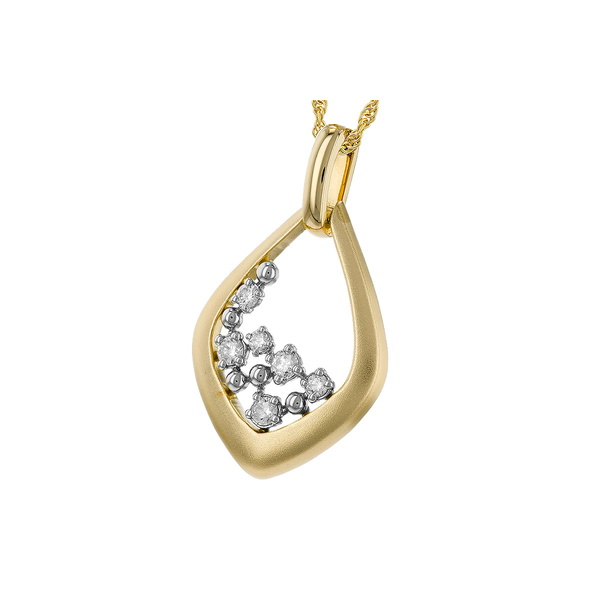 14K Yellow Gold Diamond Pendant Image 2 S&E Jewelers Depew, NY
