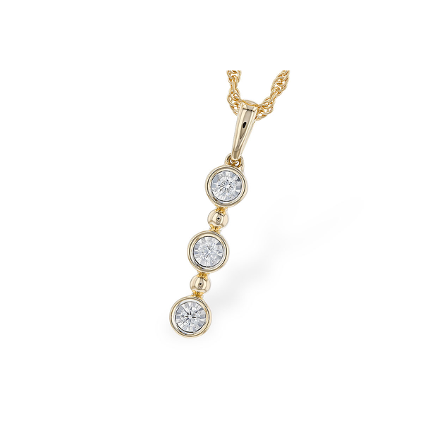 14K Yellow Gold Diamonds Pendant S&E Jewelers Depew, NY