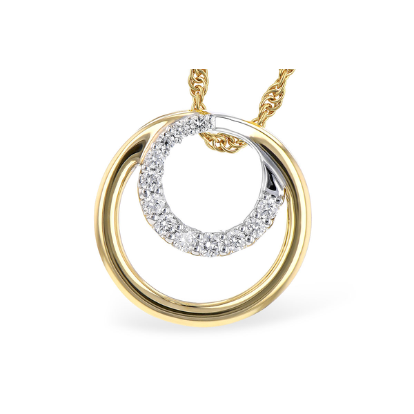 14K Yellow Gold Diamond Pendant S&E Jewelers Depew, NY
