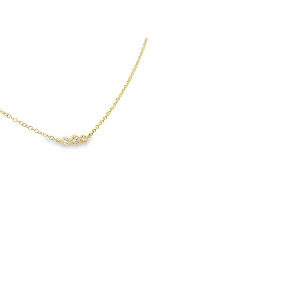 14K Yellow Gold Diamond Necklace Image 2 S&E Jewelers Depew, NY