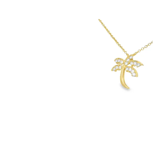 14K Yellow Gold Dragonfly Diamond Necklace Image 3 S&E Jewelers Depew, NY