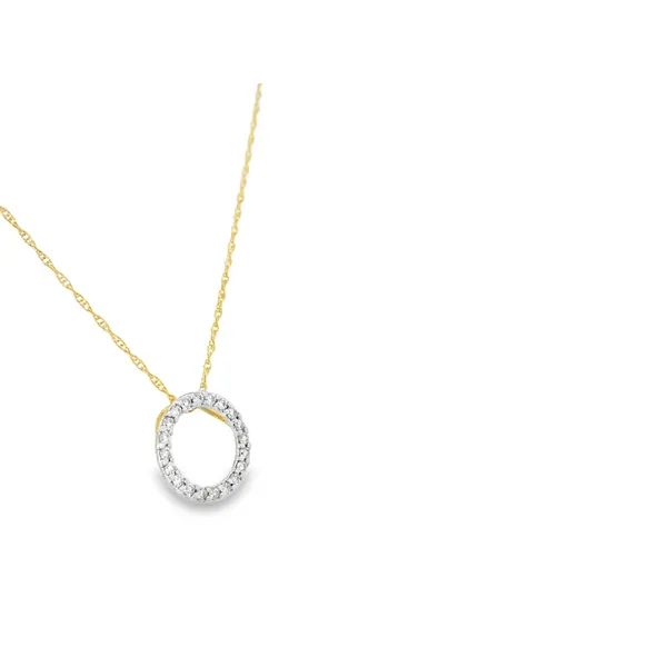 10K Yellow Gold Diamond Fashion Necklace Image 3 S&E Jewelers Depew, NY
