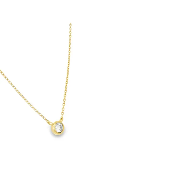 14K Yellow Gold Classic Diamond Station Necklace Image 2 S&E Jewelers Depew, NY