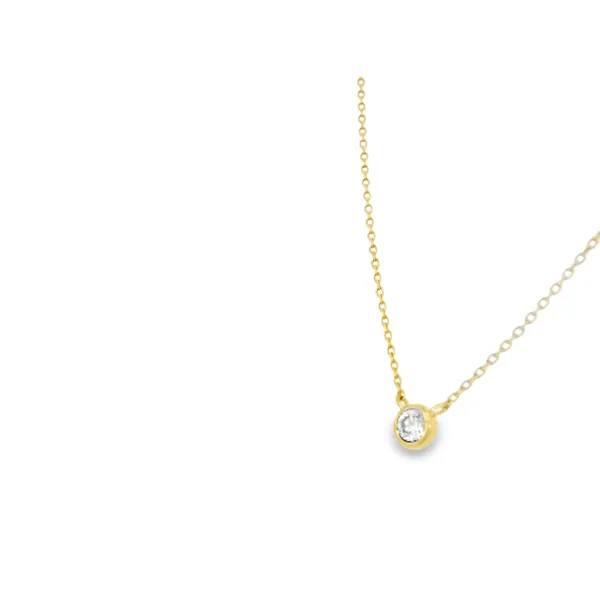 14K Yellow Gold Classic Diamond Station Necklace Image 3 S&E Jewelers Depew, NY