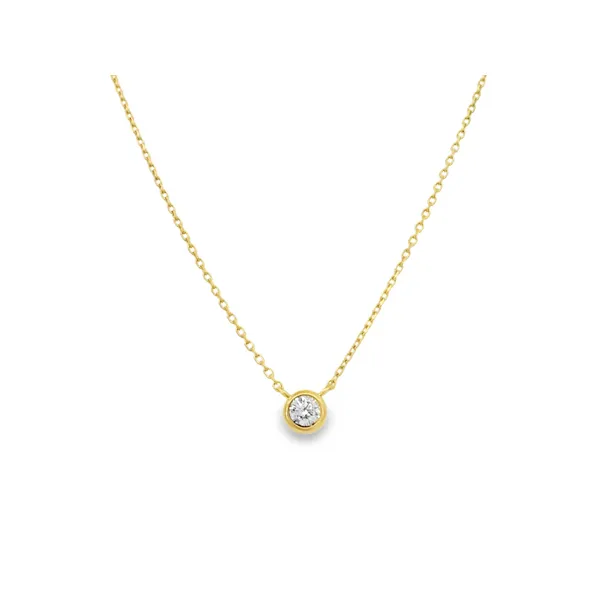 14K Yellow Gold Classic Diamond Station Necklace S&E Jewelers Depew, NY