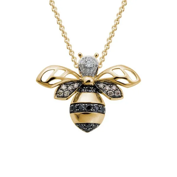 14K Yellow Gold Diamond Bee Pendant S&E Jewelers Depew, NY