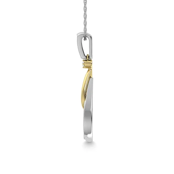 10KT Two Tone Diamond Necklace Image 2 S&E Jewelers Depew, NY