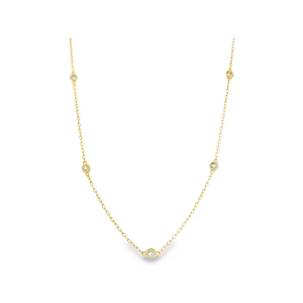 14Kt Yellow Diamond Station Necklace S&E Jewelers Depew, NY