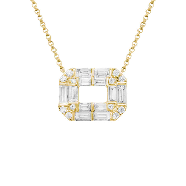 14Kt Yellow Gold Diamond Pendant Necklace S&E Jewelers Depew, NY