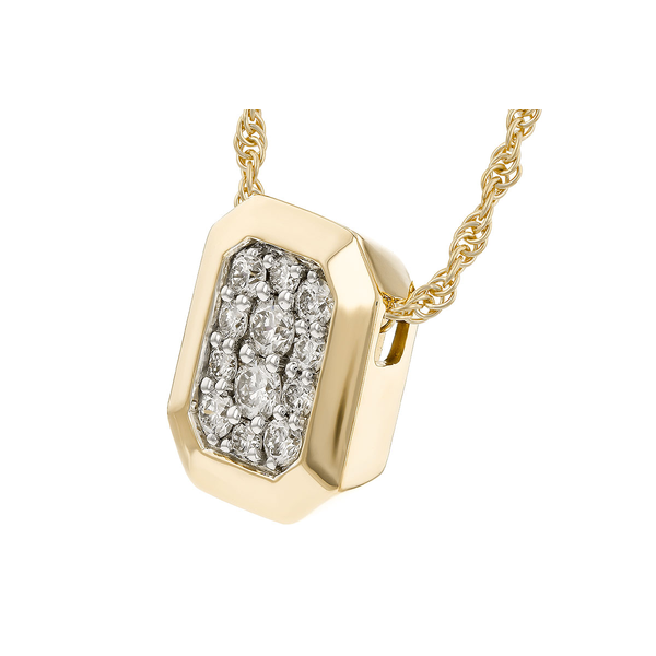 14K Yellow Gold Diamond Necklace Image 2 S&E Jewelers Depew, NY