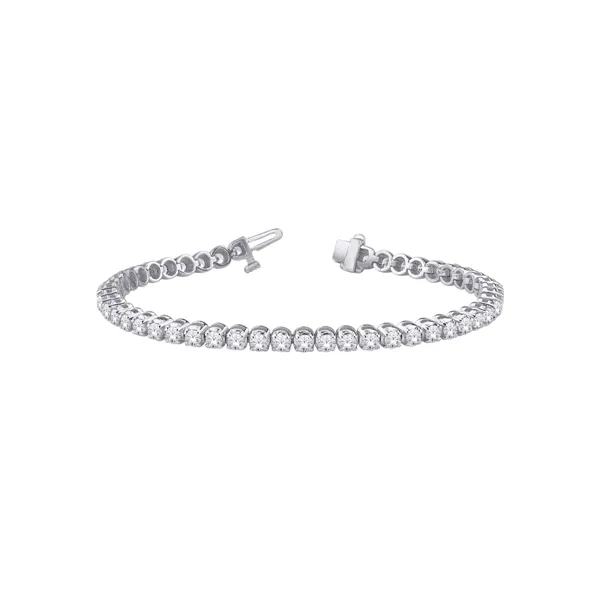 14K White Gold Lab Grown Diamond Tennis Bracelet S&E Jewelers Depew, NY