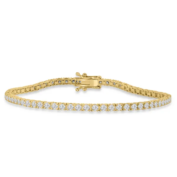 14K Yellow Gold Diamond Tennis Bracelet S&E Jewelers Depew, NY