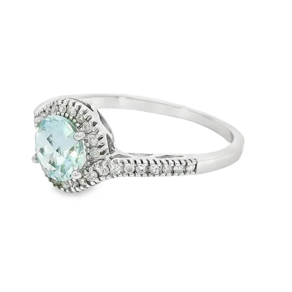 0.60ctw Round Aquamarine Fashion Ring Image 3 S&E Jewelers Depew, NY