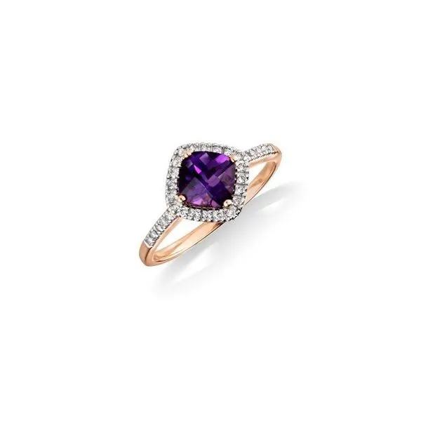 0.72ctw Square Cushion Amethyst Fashion Ring S&E Jewelers Depew, NY