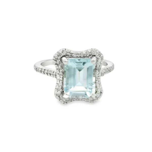 1.80ctw Retangular Cushion Aquamarine Fashion Ring S&E Jewelers Depew, NY