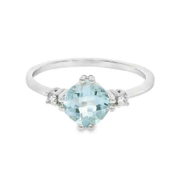 0.77ctw Square Cushion Aquamarine Fashion Ring S&E Jewelers Depew, NY