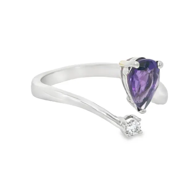14Kt White Gold 0.66ctw Pear Amethyst Fashion Ring Image 2 S&E Jewelers Depew, NY