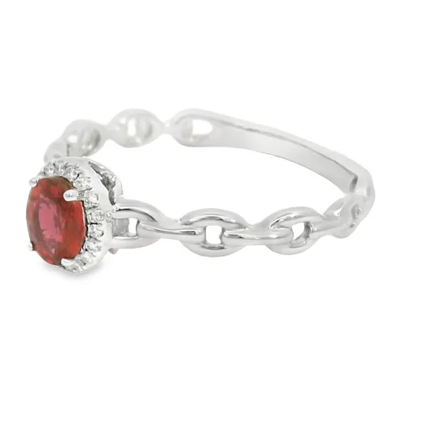 14Kt White Gold 0.38ctw Oval Ruby Fashion Ring Image 3 S&E Jewelers Depew, NY