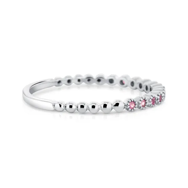 14Kt White Gold 0.11ctw Round Pink Sapphire Fashion Ring Image 2 S&E Jewelers Depew, NY