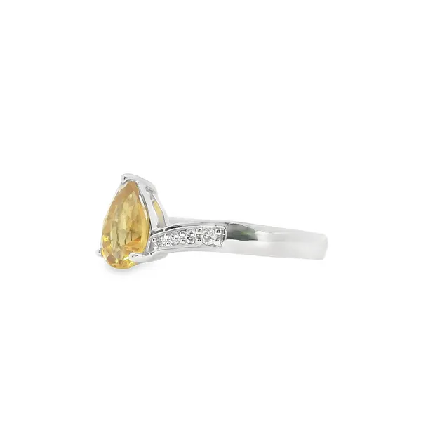 14 Karat White Gold 99.00ctw Pear Citrine Fashion Ring Image 2 S&E Jewelers Depew, NY