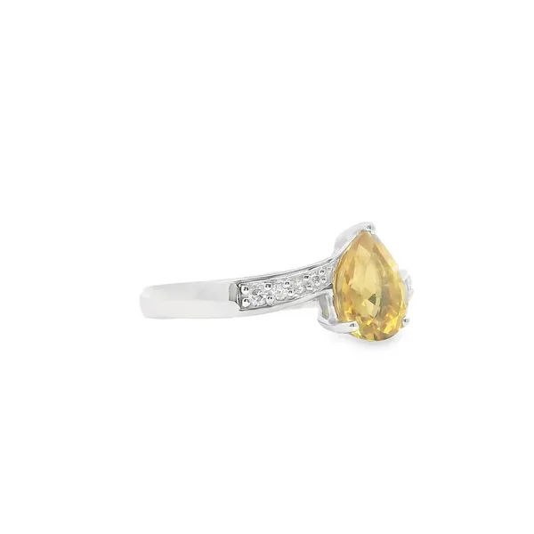 14 Karat White Gold 99.00ctw Pear Citrine Fashion Ring Image 3 S&E Jewelers Depew, NY
