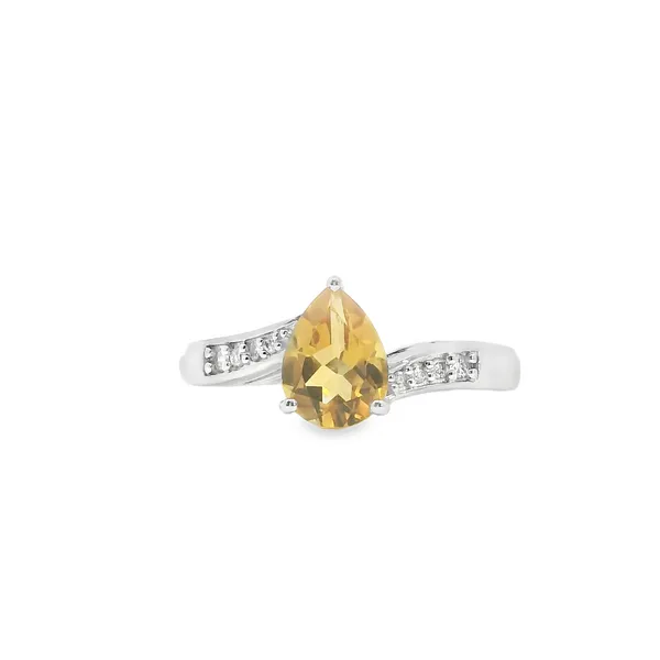 14 Karat White Gold 99.00ctw Pear Citrine Fashion Ring S&E Jewelers Depew, NY