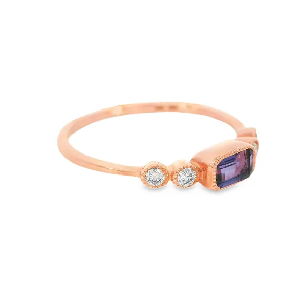 14 Karat Rosé Gold 0.26ctw Round Amethyst Fashion Ring Image 2 S&E Jewelers Depew, NY