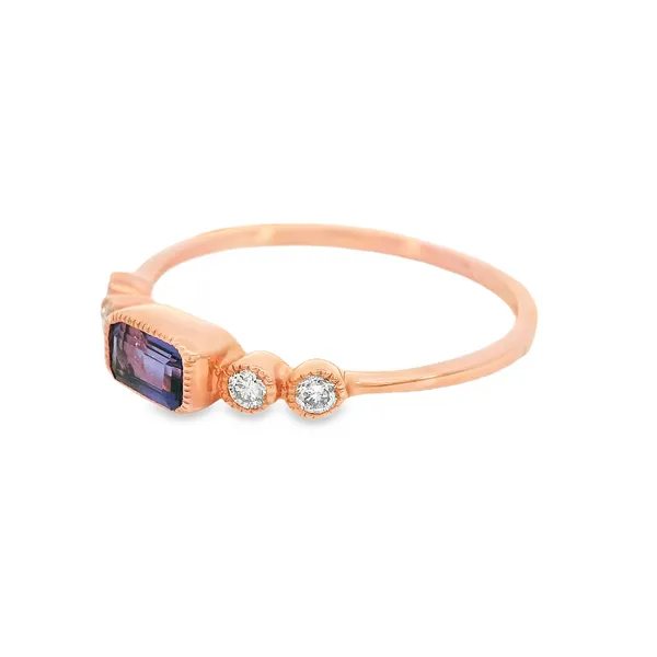 14 Karat Rosé Gold 0.26ctw Round Amethyst Fashion Ring Image 3 S&E Jewelers Depew, NY