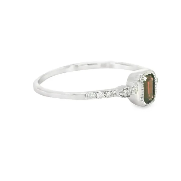 14 Karat White Garnet Fashion Ring Image 2 S&E Jewelers Depew, NY