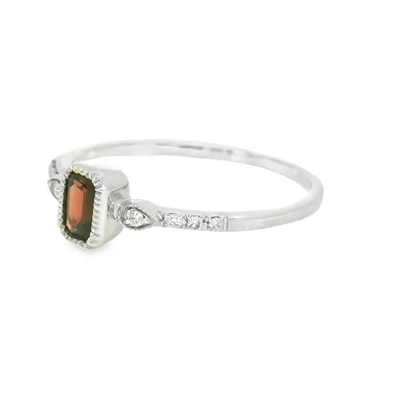 14 Karat White Garnet Fashion Ring Image 3 S&E Jewelers Depew, NY