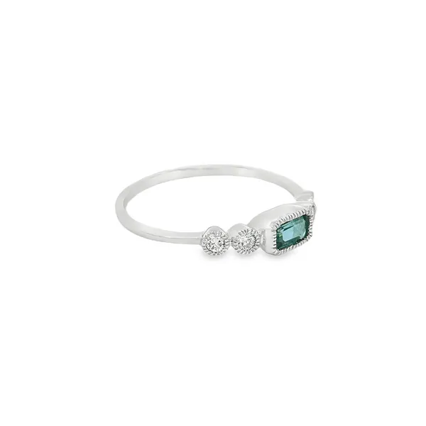 14 Karat White Blue Topaz Fashion Ring Image 2 S&E Jewelers Depew, NY