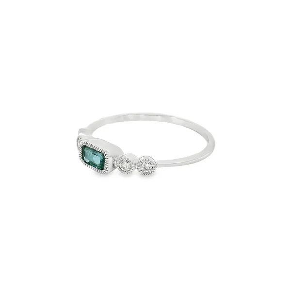 14 Karat White Blue Topaz Fashion Ring Image 3 S&E Jewelers Depew, NY