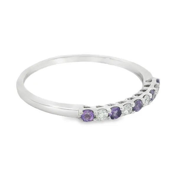 14 Karat White Amethyst Fashion Ring Image 2 S&E Jewelers Depew, NY
