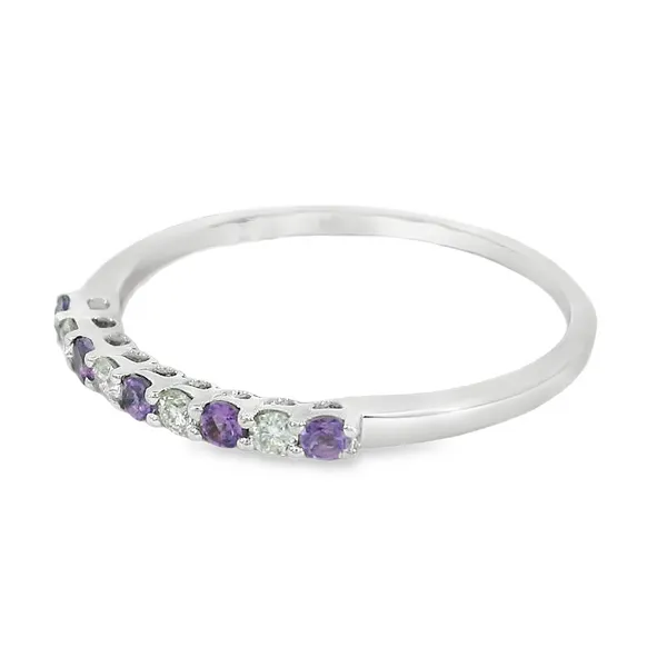 14 Karat White Amethyst Fashion Ring Image 3 S&E Jewelers Depew, NY