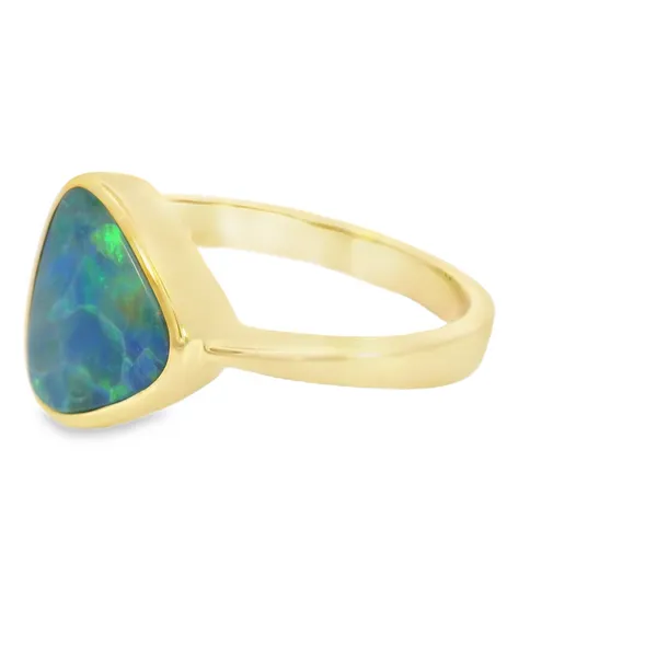 14 Karat Yellow Opal Doublet Fashion Ring Image 3 S&E Jewelers Depew, NY