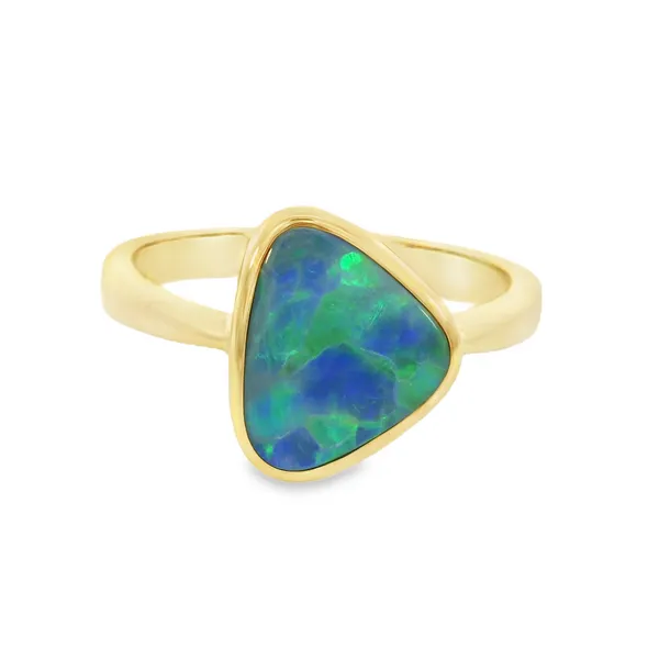 14 Karat Yellow Opal Doublet Fashion Ring S&E Jewelers Depew, NY